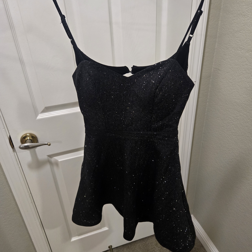 City Studio Black Glitter Dress